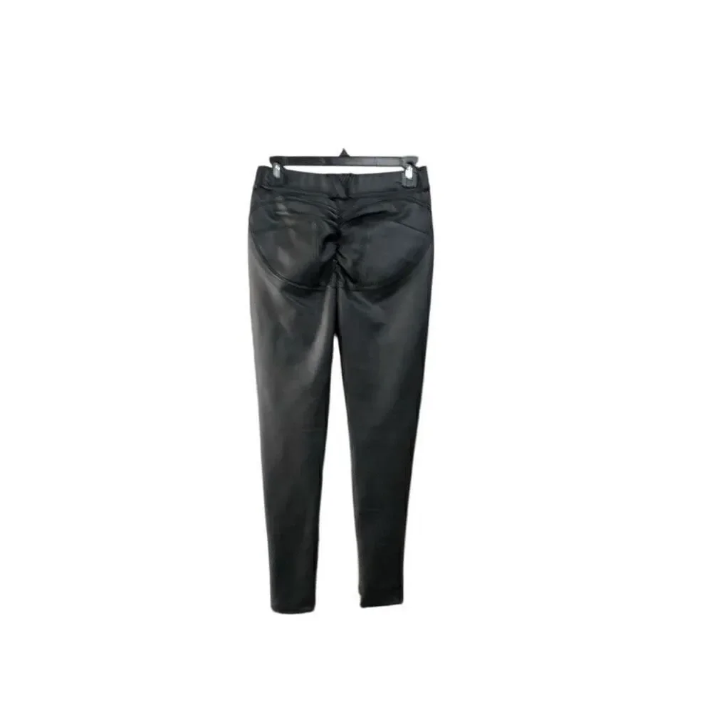 ￼ leather pants with butt lifting design size small